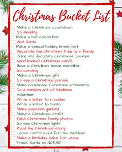 Christmas Bucket List